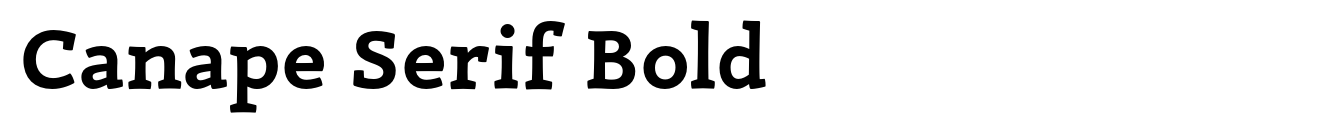 Canape Serif Bold